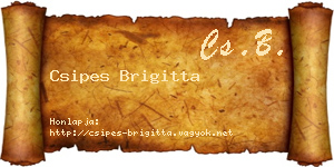 Csipes Brigitta névjegykártya